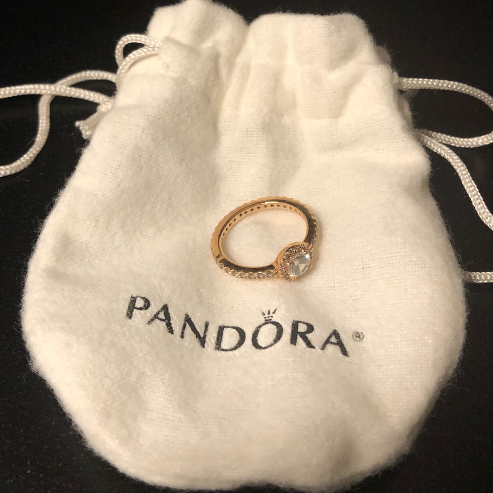 Classic Elegance Ring, PANDORA Rose & Clear CZ